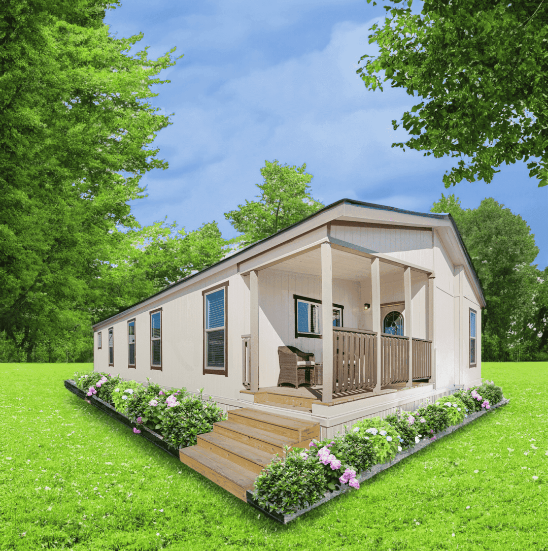 Doublewide s-28×56-32flp hero, elevation, and exterior home features