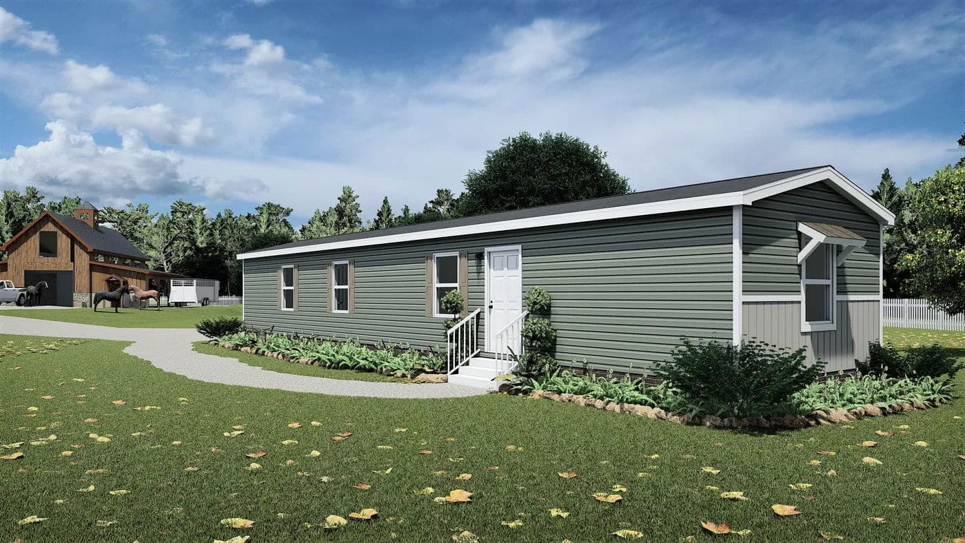 Mustang elevation, hero, and exterior home features
