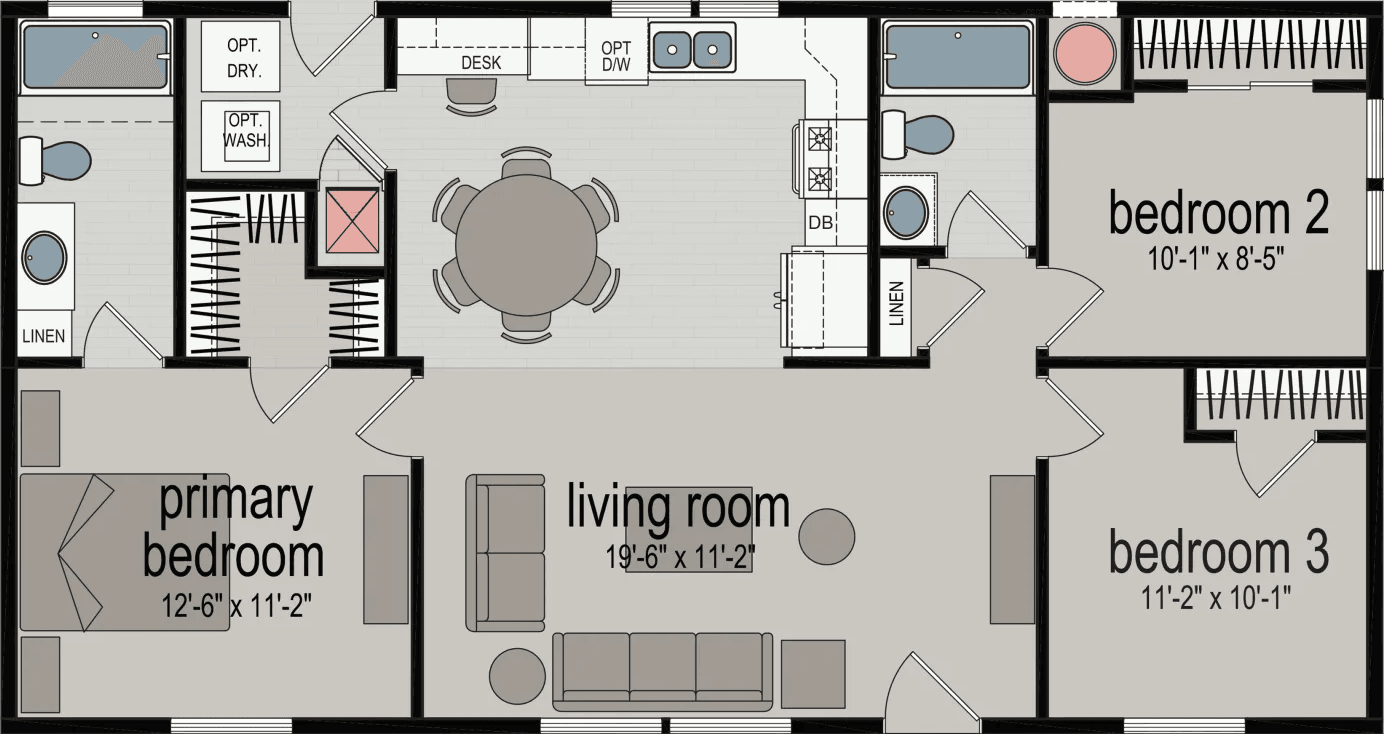 Elmore bay (a) floor plan and floor plan cropped home features