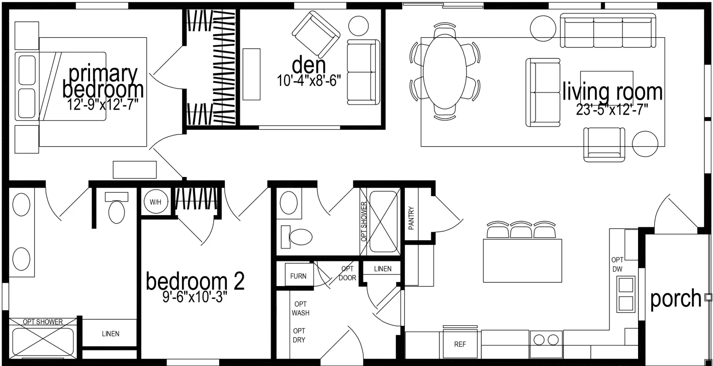 Hillcrest g818 floor plan home features