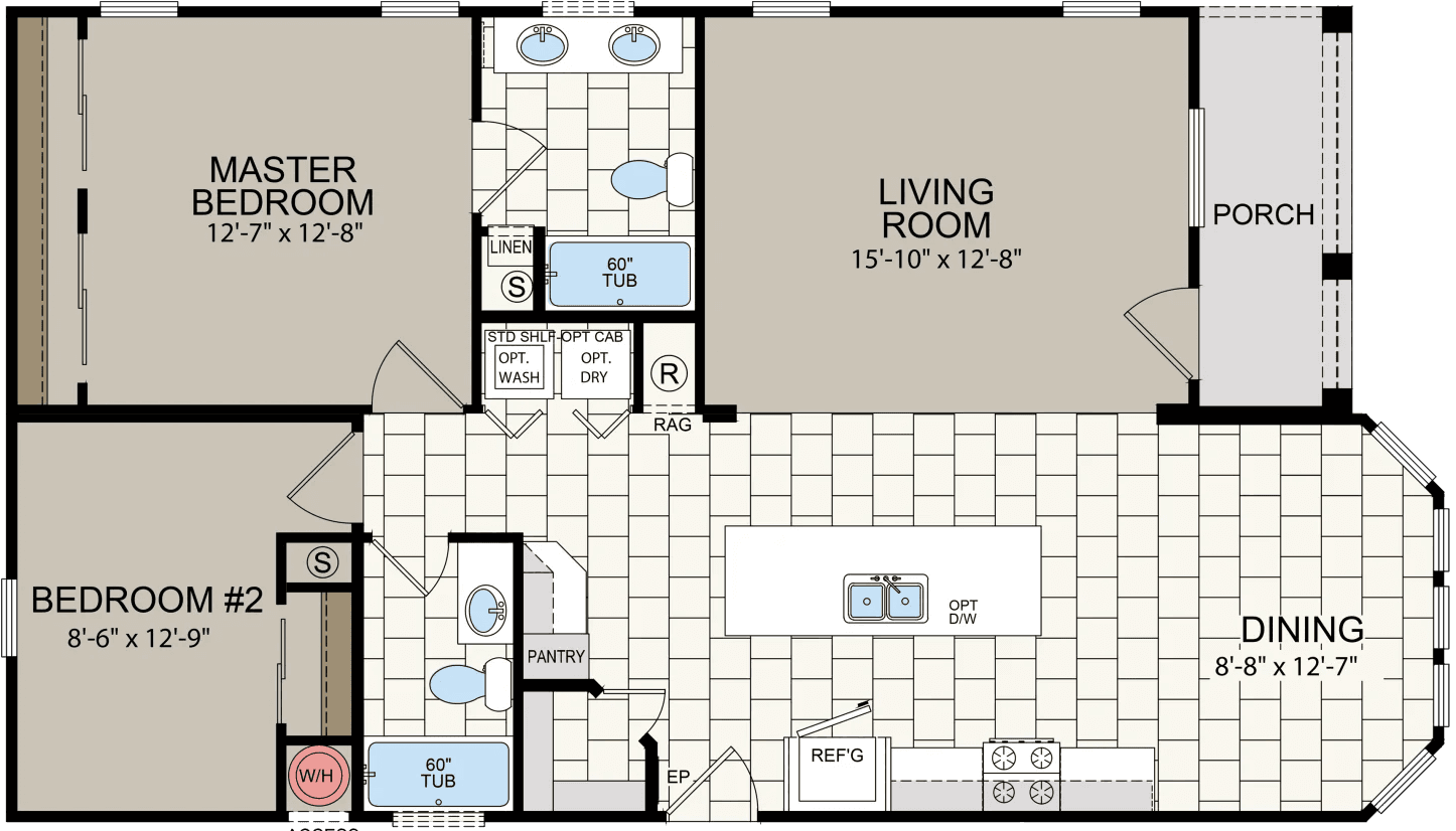 Bayside floor plan home features