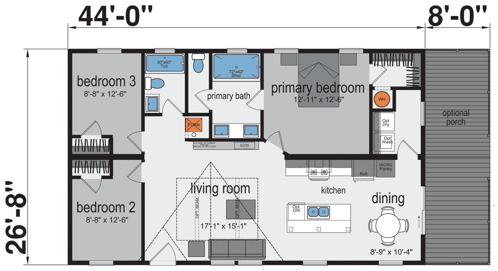 Naples floor plan home features