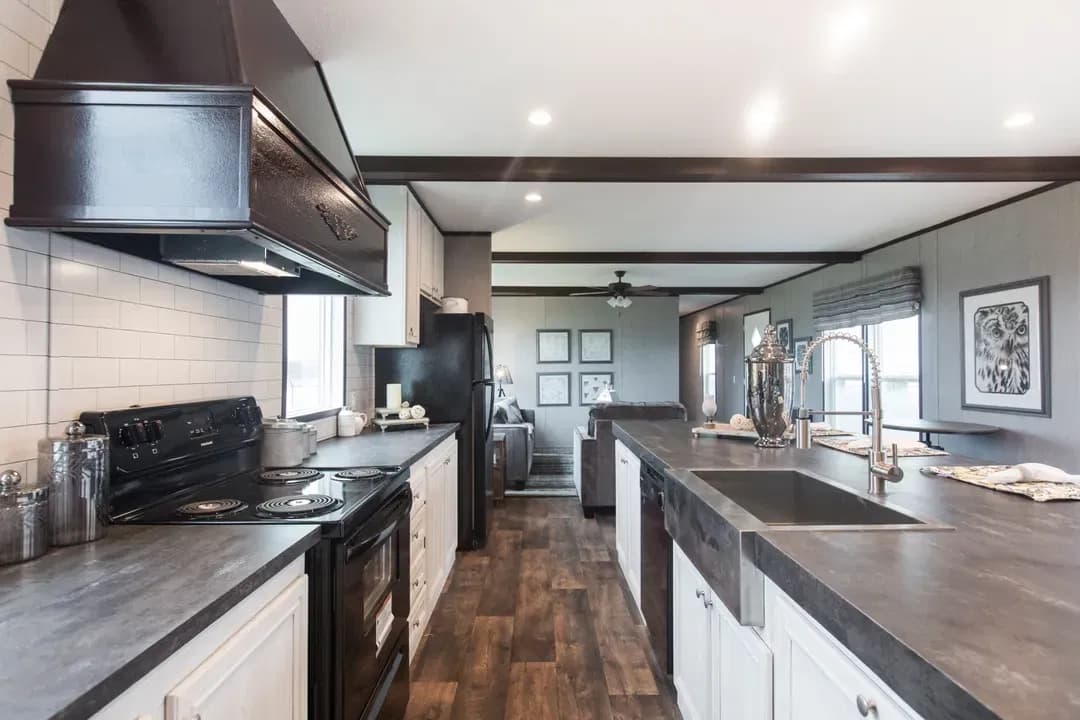 The seaside 3 kitchen home features