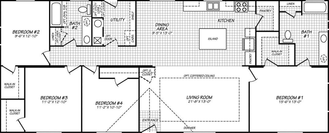 Evergreen 28664e floor plan home features