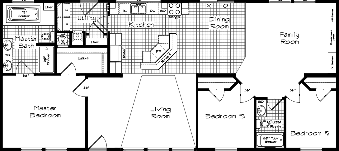 Pinehurst 2509 floor plan home features