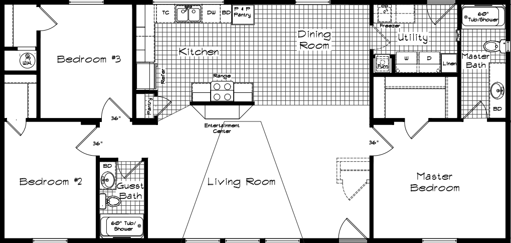 Pinehurst 2504 floor plan home features