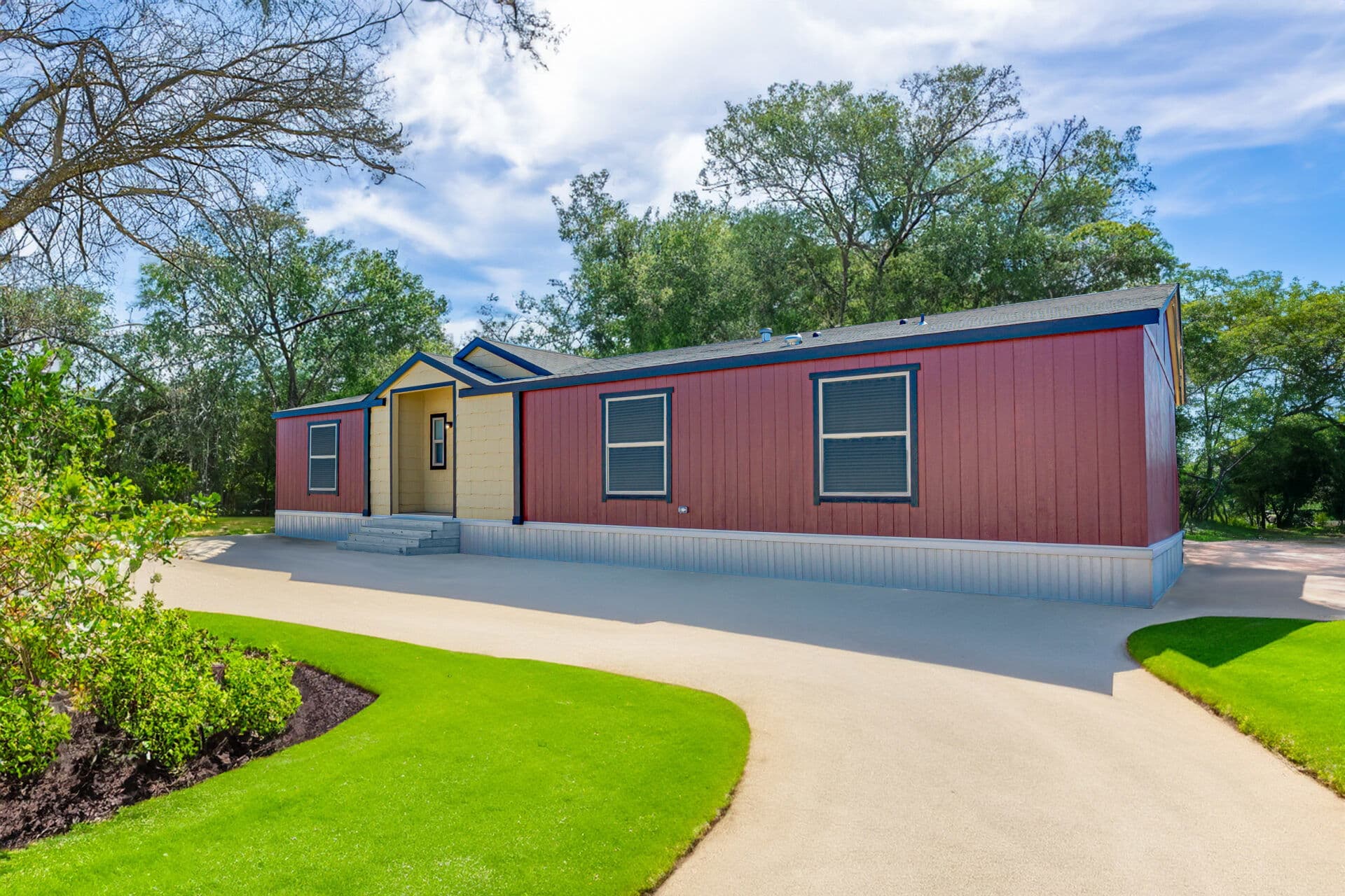 Doublewide c-32×64-32c elevation and exterior home features