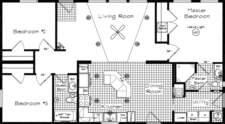 Pinehurst 2502 v2 floor plan home features