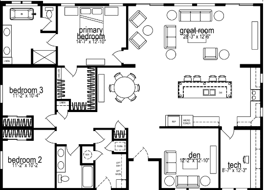 Carrington floor plan home features