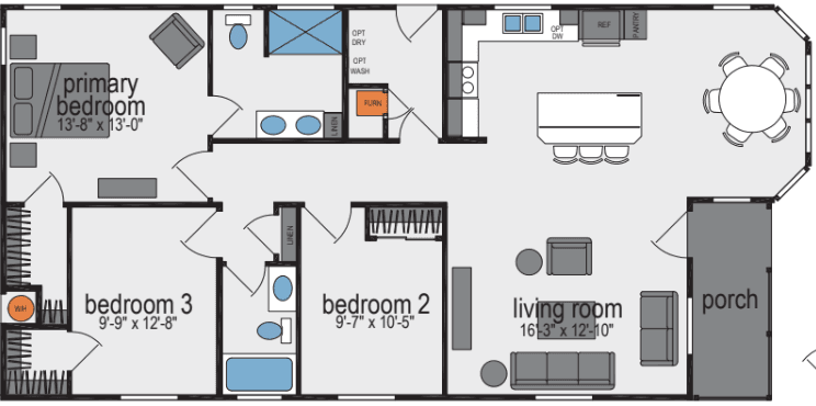 Sunset ridge-k530h floor plan and hero home features