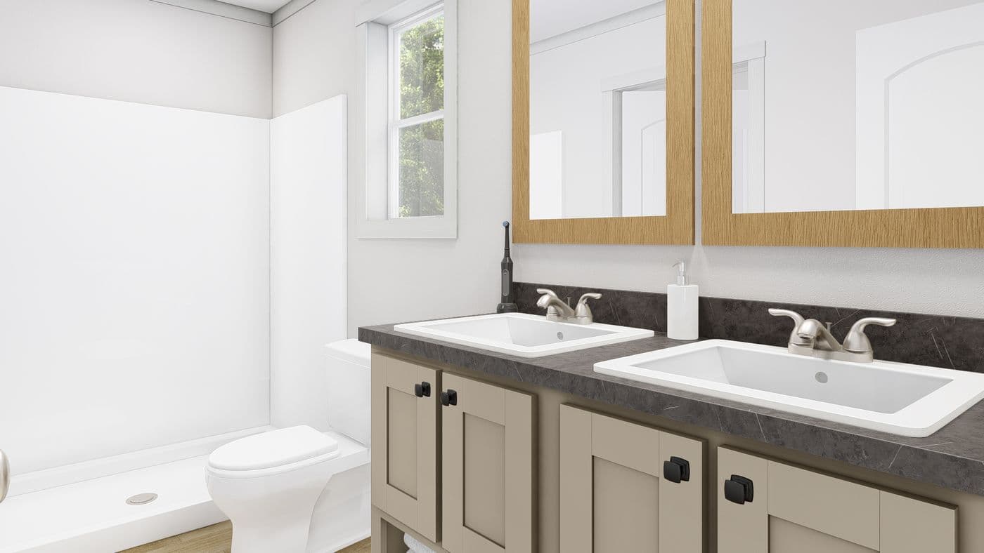 Rising sun bathroom home features