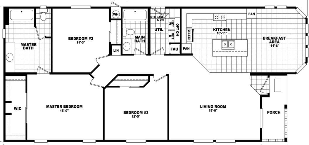 Catalina 2860a floor plan home features