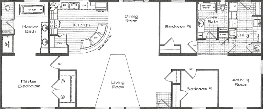 Pinehurst 2506-3 floor plan home features