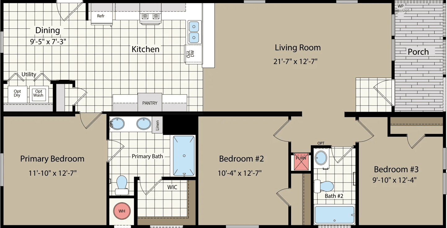 Cb porch floor plan home features