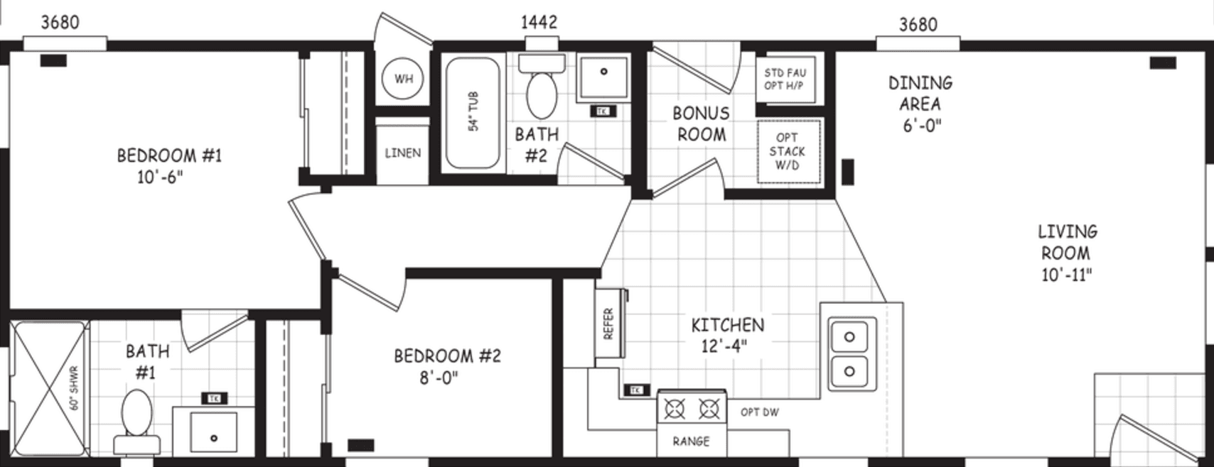 Encore 16442a floor plan home features