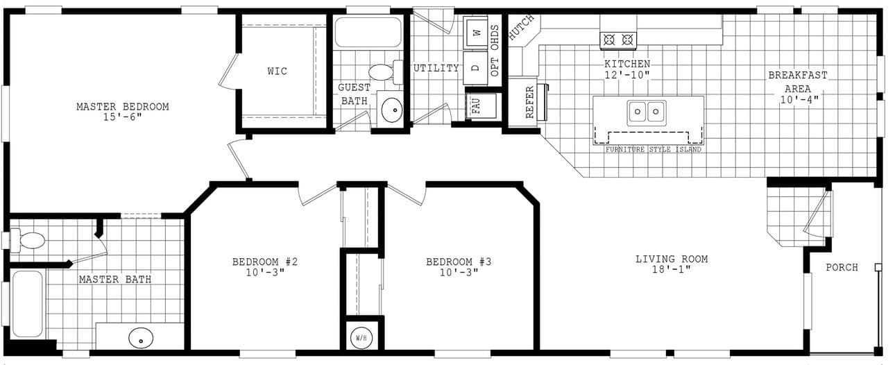 Durango porch homes 24603a floor plan home features