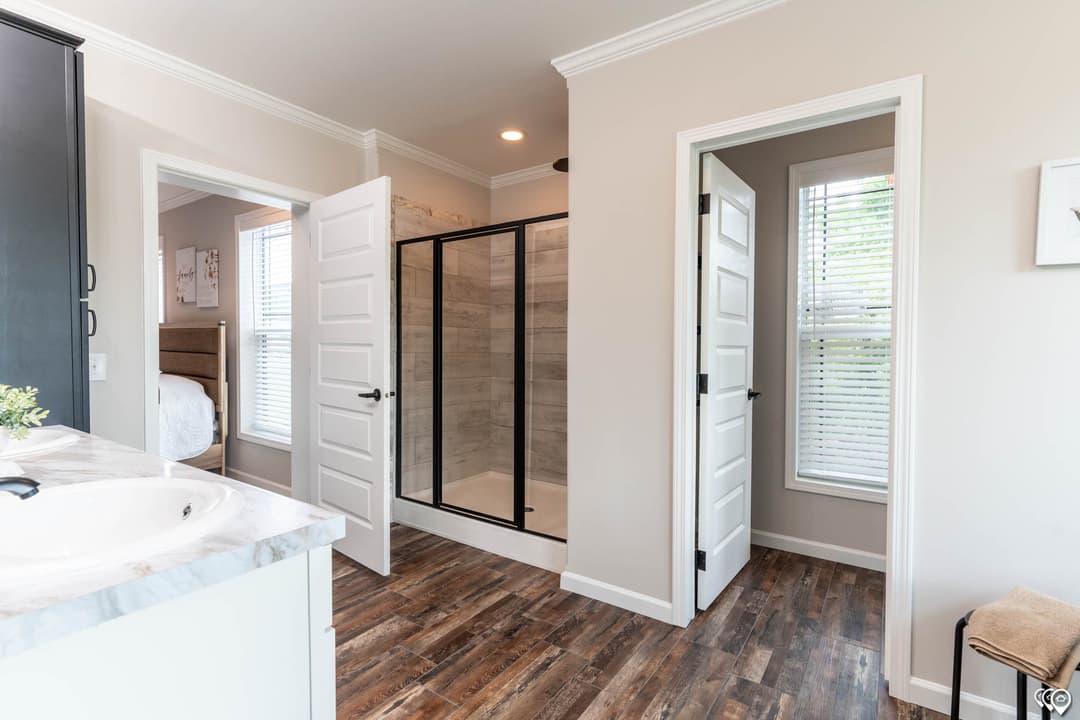 The woodside bathroom home features