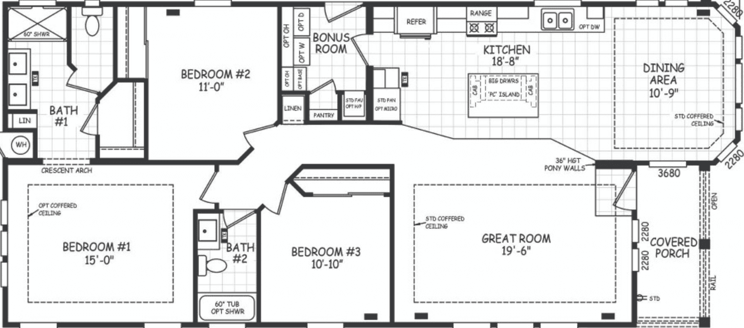 Pacifica 28613d floor plan home features