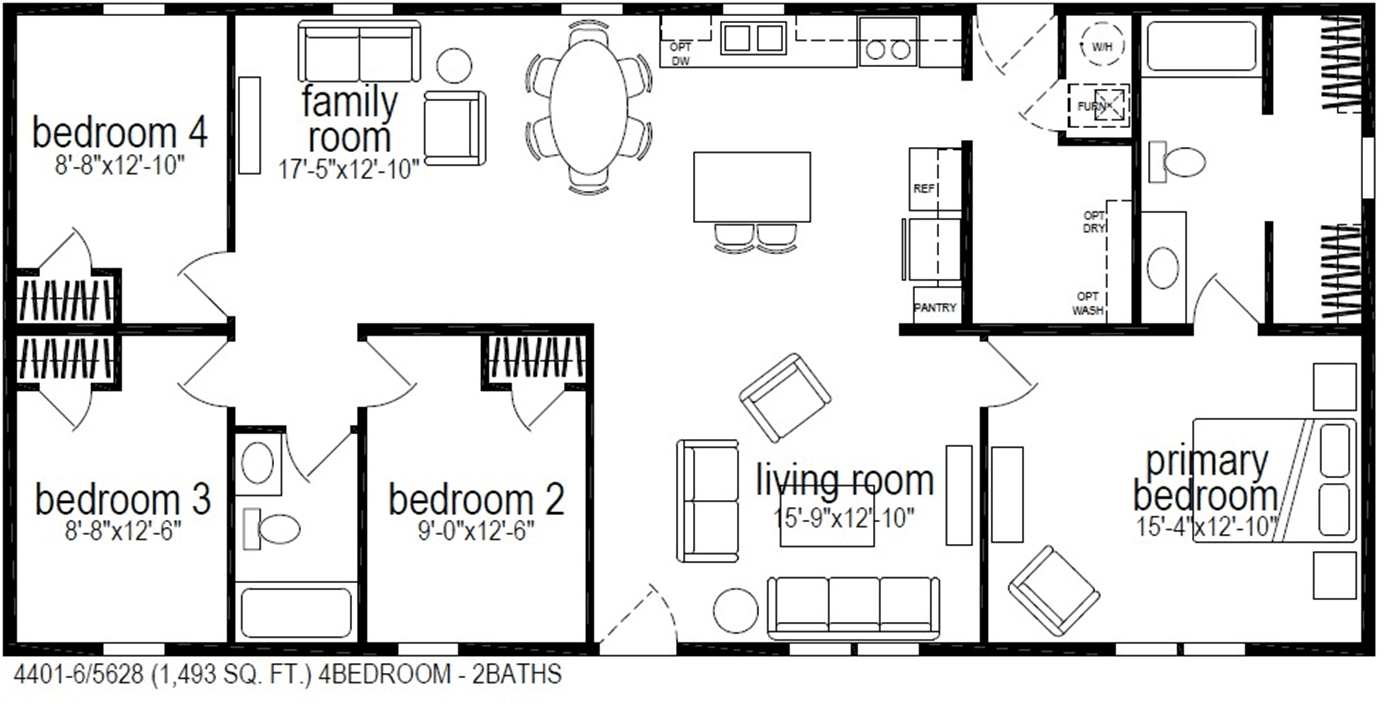 Millcreek 4401-6 floor plan home features