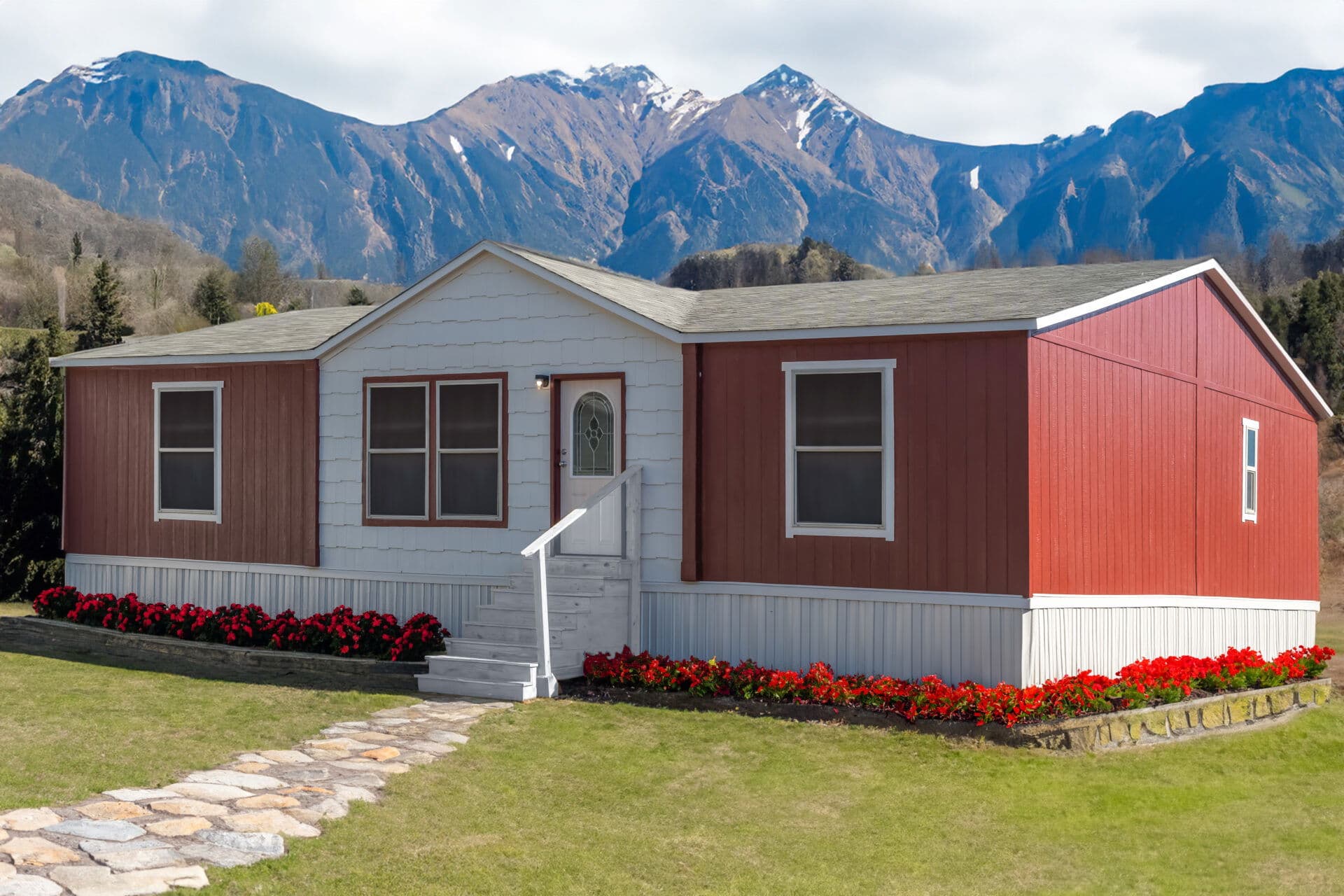 Doublewide 32×48-32b hero, elevation, and exterior home features