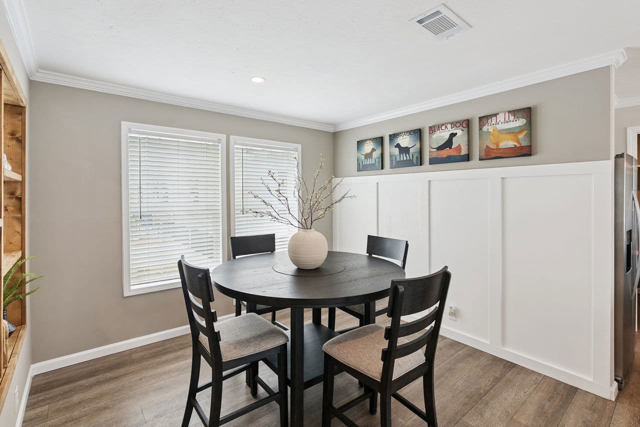 Blue sky interior home features