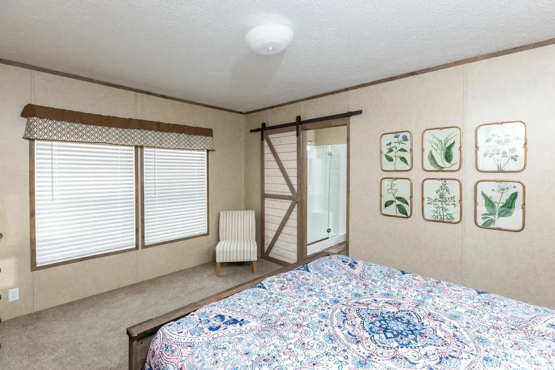 The ranch house bedroom home features