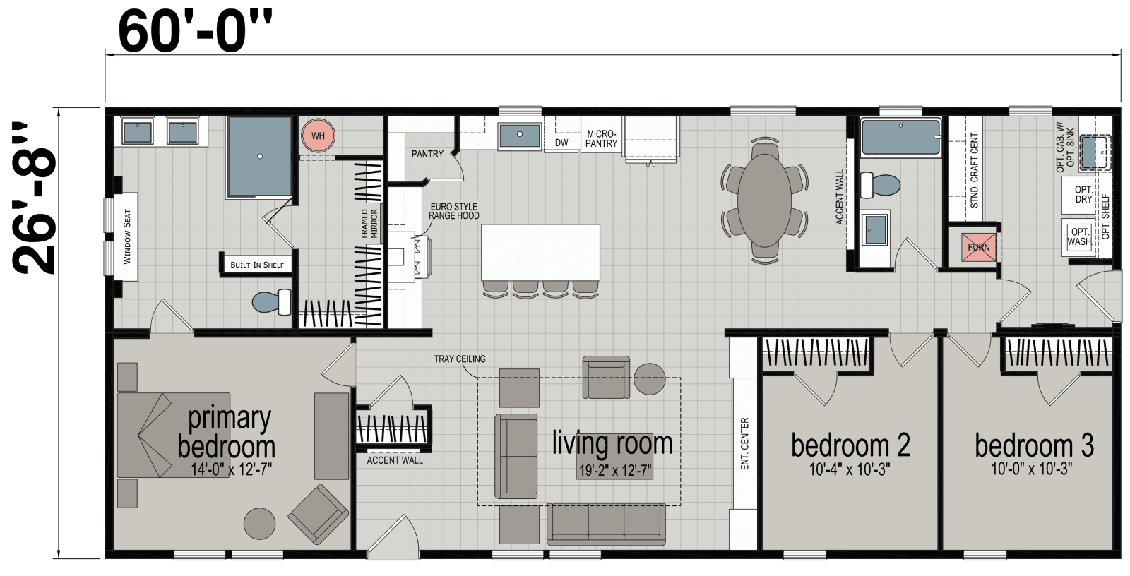 East point - elevate 60 floor plan home features