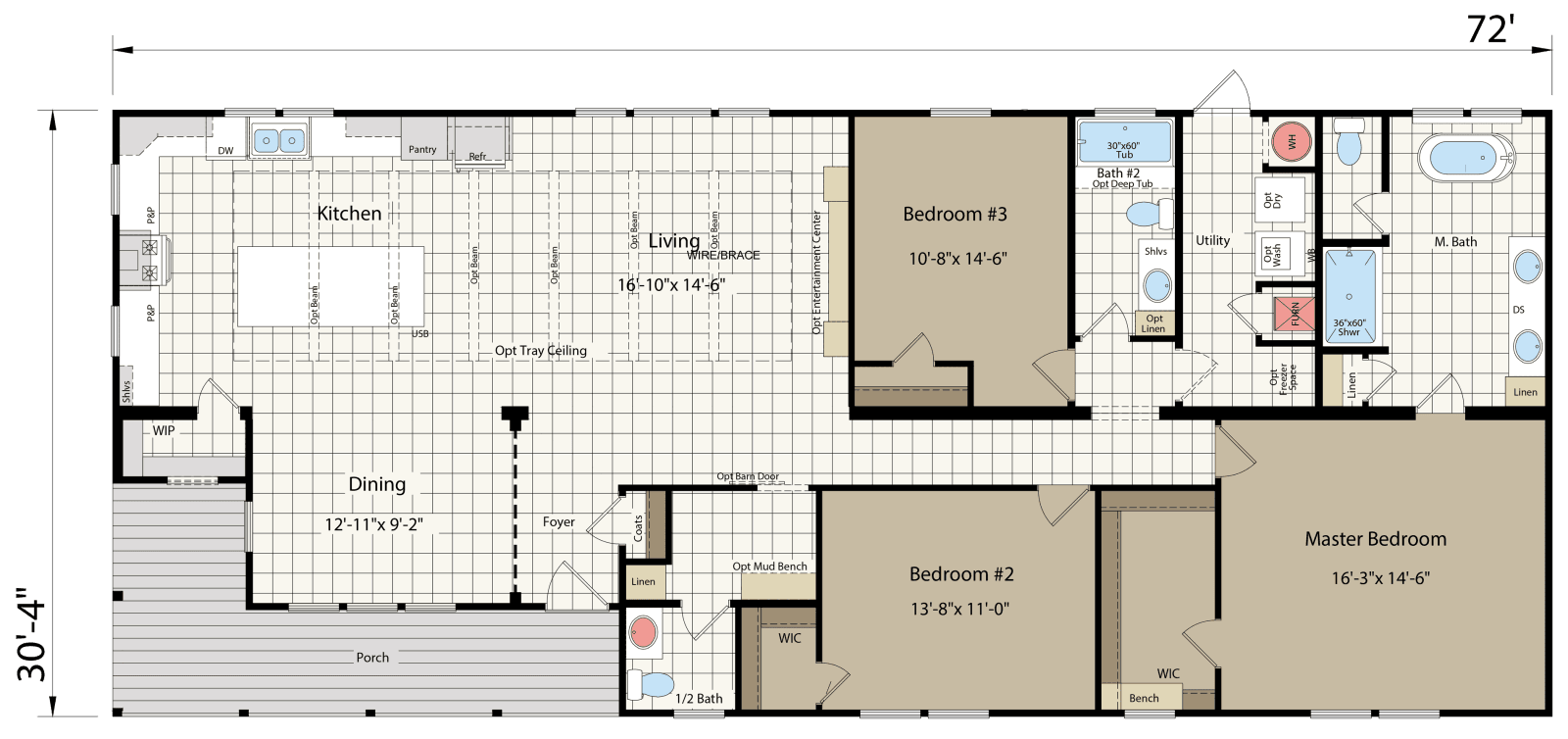 Titan extreme 3272e floor plan home features