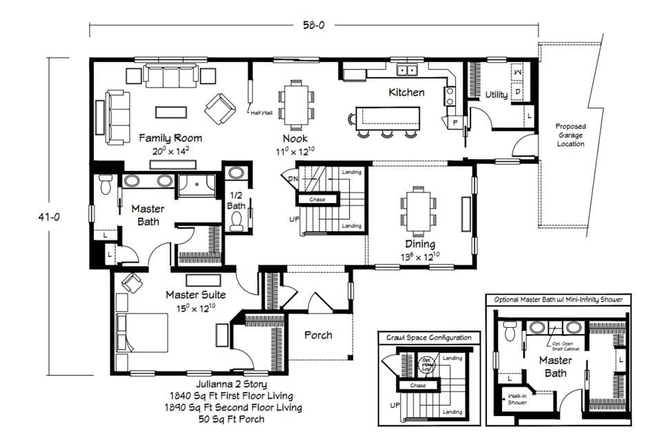 Julianna floor plan home features