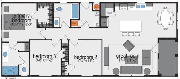 Skyliner-h101b floor plan and hero home features