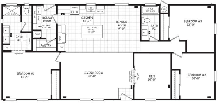 Edge 28603a floor plan home features