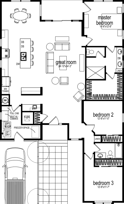 Carson floor plan home features