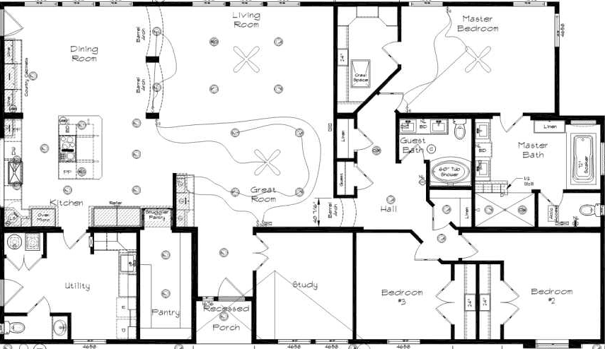 Grand manor 6013-3 floor plan home features