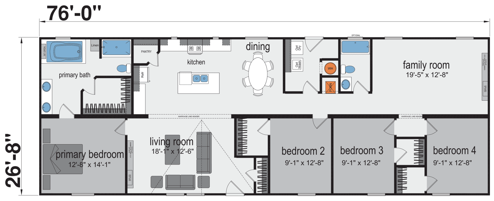 Flagstone floor plan and hero home features