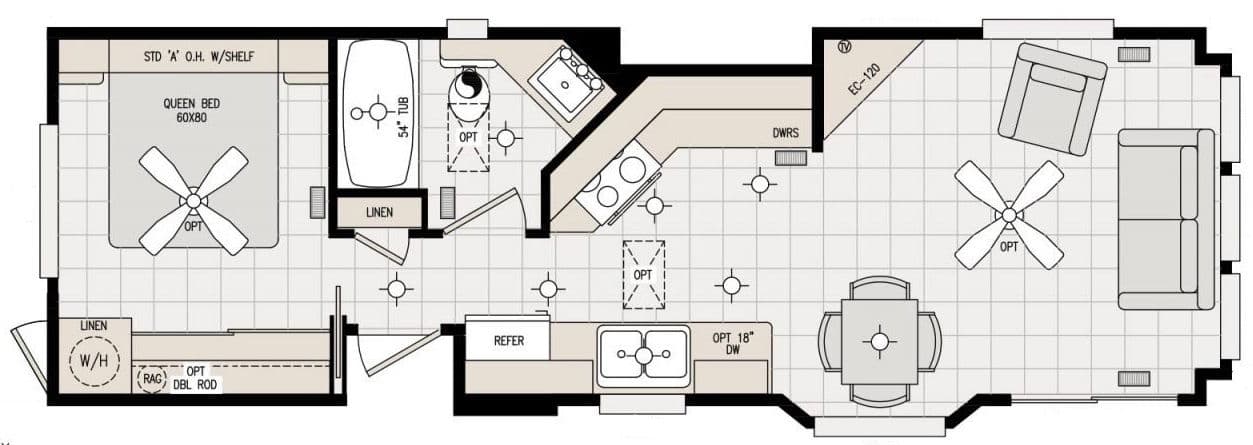 Sedona-120sn11351e hero and floor plan home features