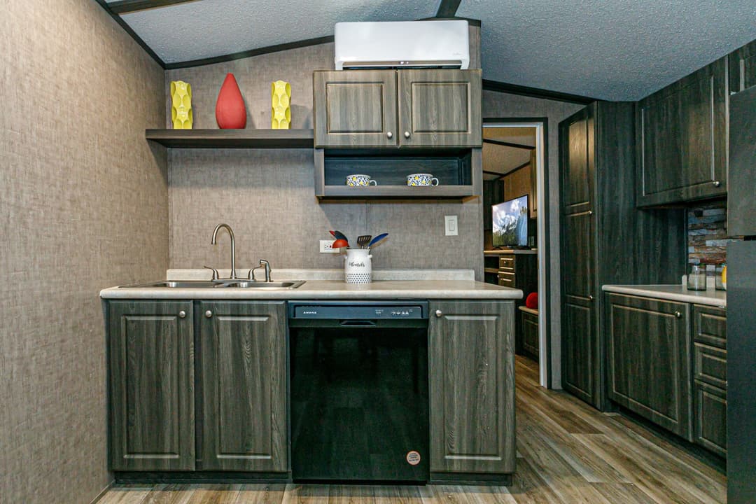 Tiny home 12×36-11fla kitchen home features