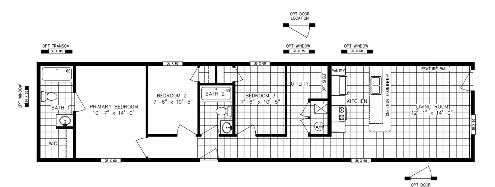 Peridot 66 floor plan and hero home features