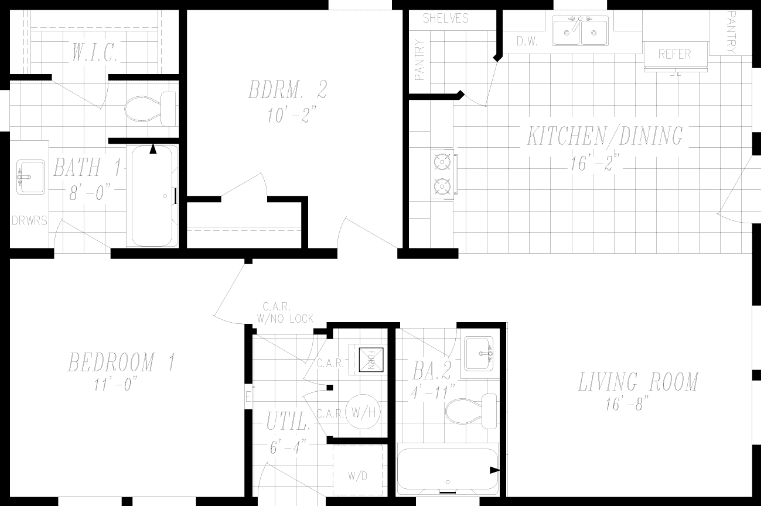 Columbia river multi-section 2029 floor plan home features