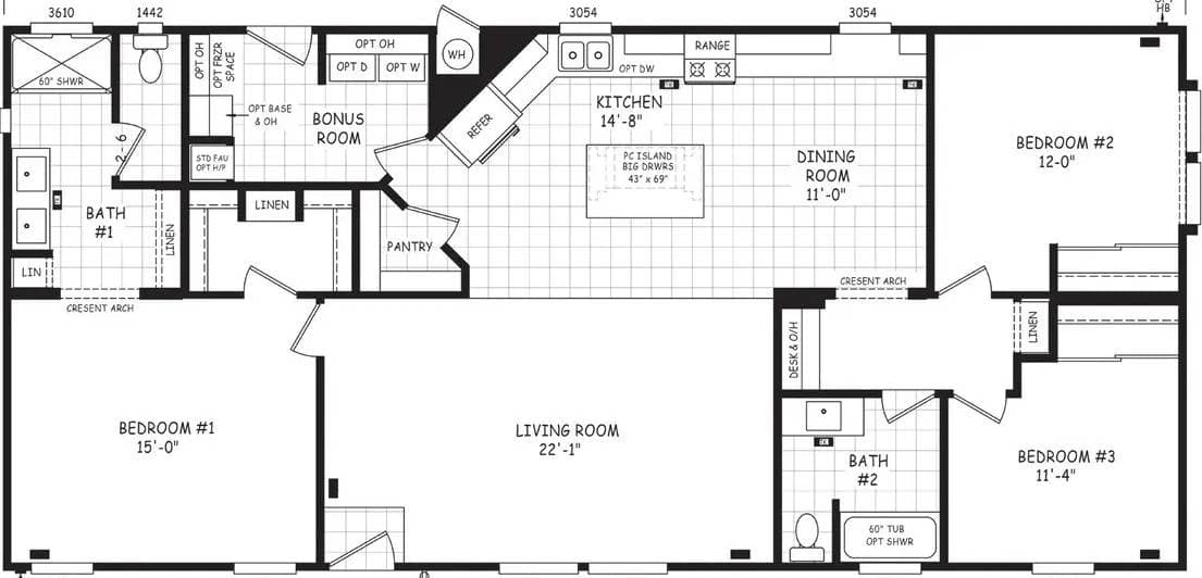 Pinnacle 28583a floor plan home features