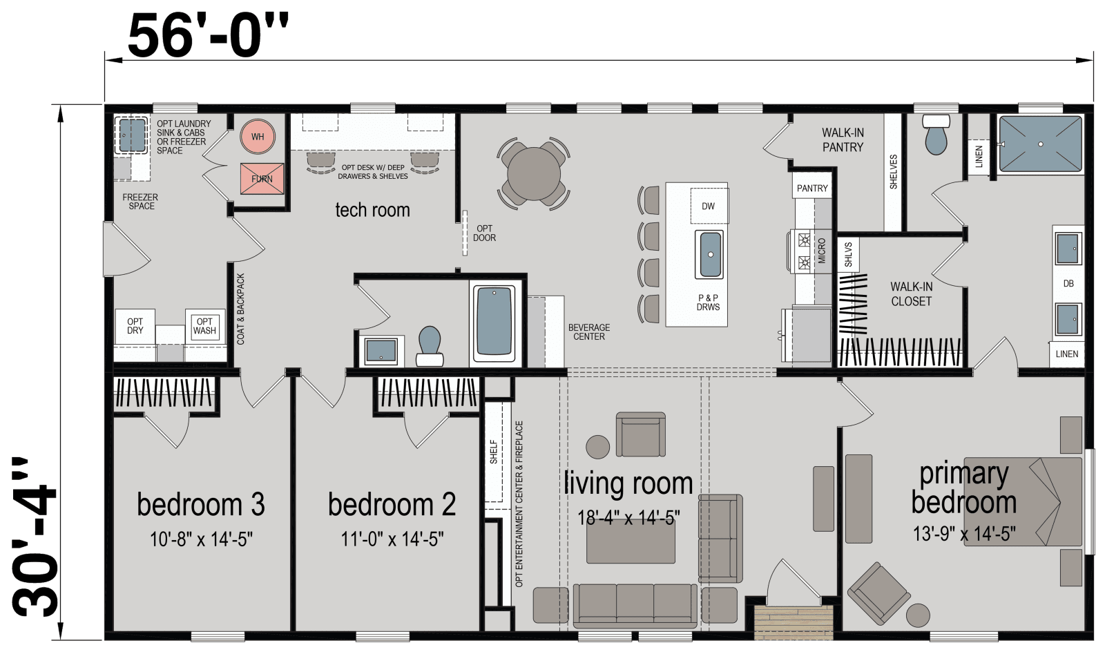 Kritzer floor plan home features