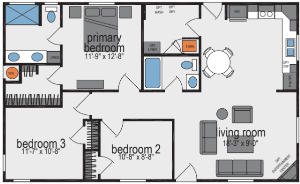 Sunset ridge-k500g floor plan and hero home features