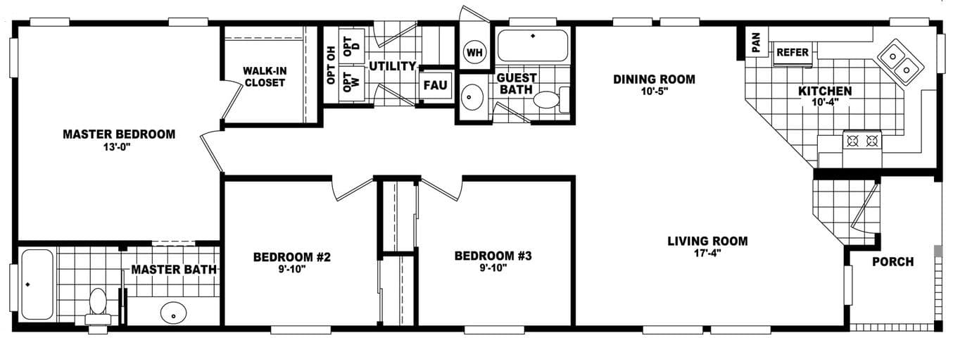 Wide homes 20603a floor plan home features