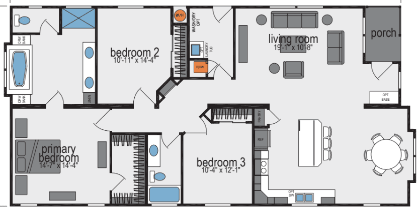 Sunset ridge-k943g floor plan home features