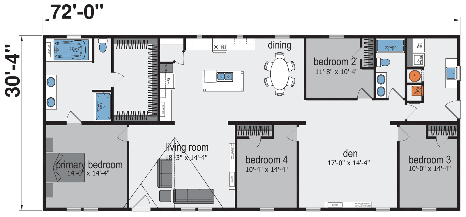 Cascade floor plan home features