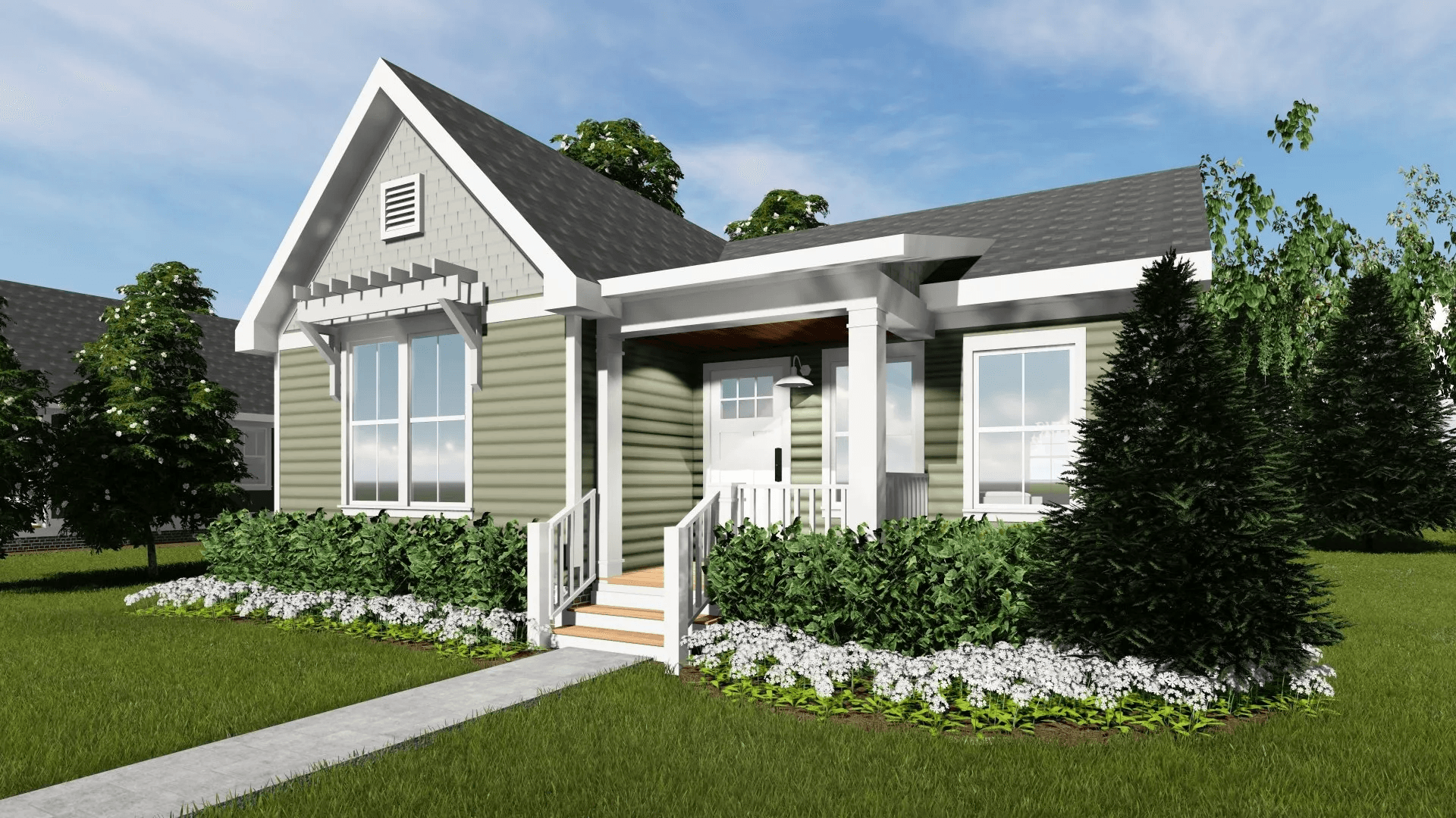 The aster hero, elevation, and exterior home features