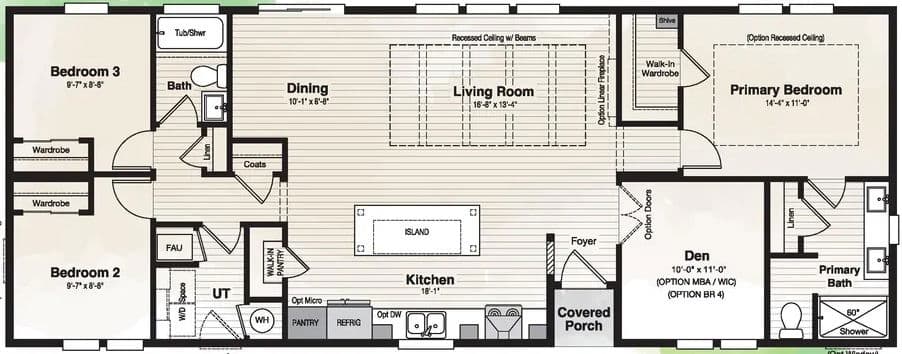 Coronado 2462a floor plan home features