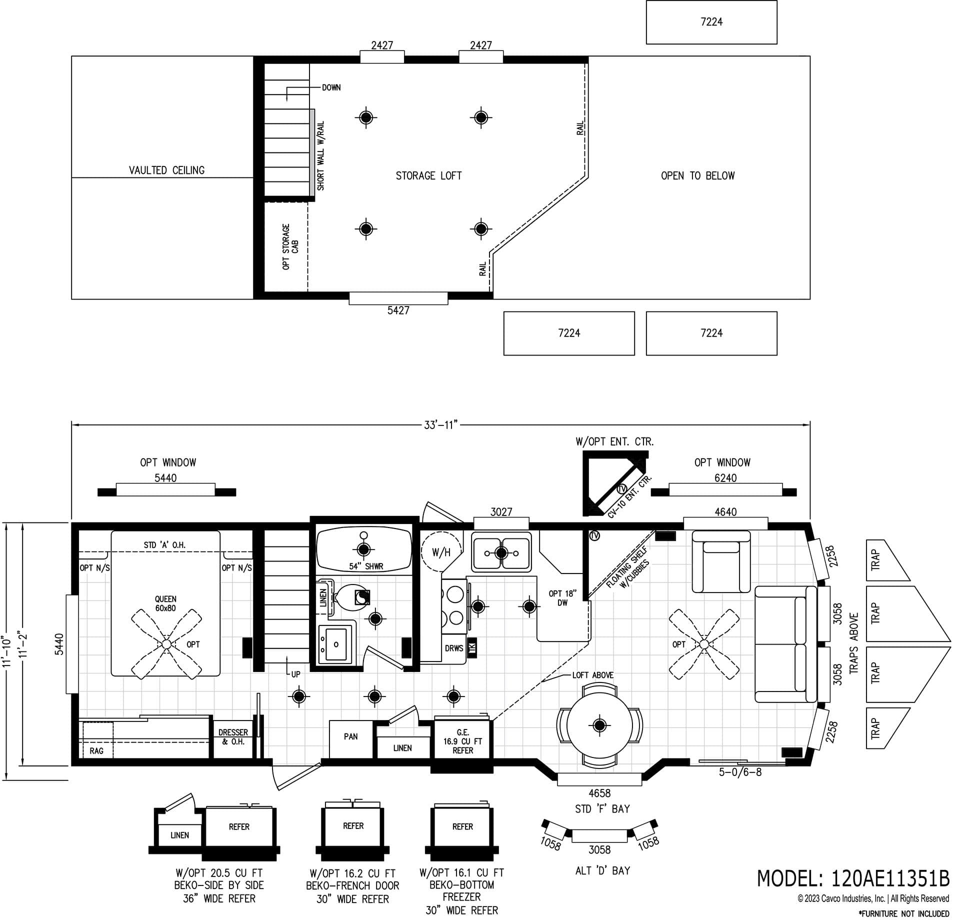 Alpine lofts al11351b floor plan home features