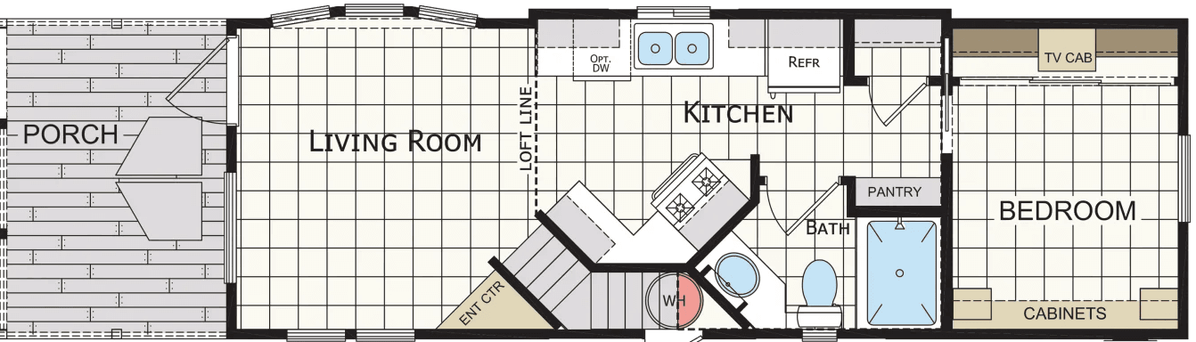 Bluewater floor plan home features