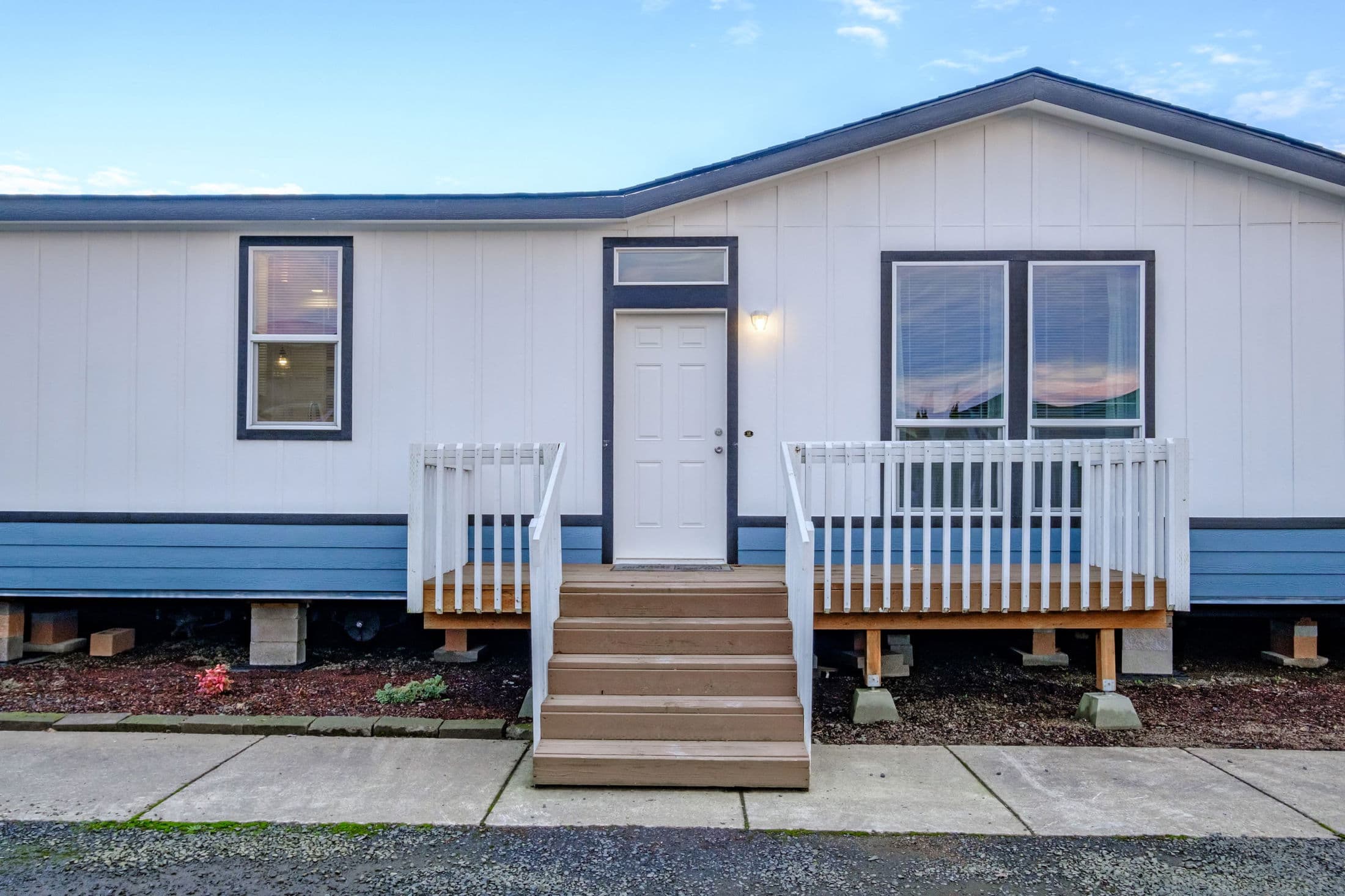 Farm house elevation and exterior home features