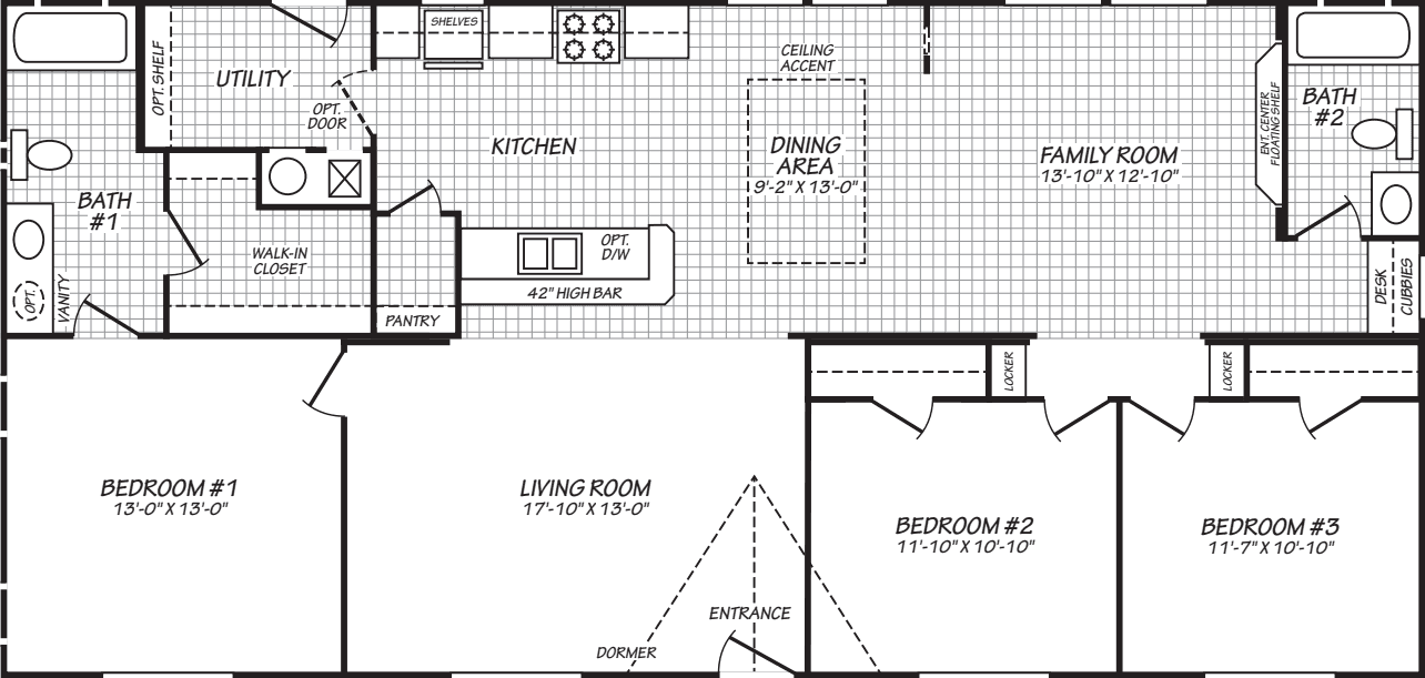 The hauser (28563e) floor plan home features